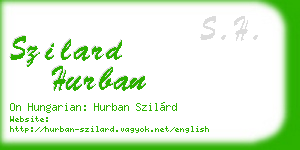 szilard hurban business card